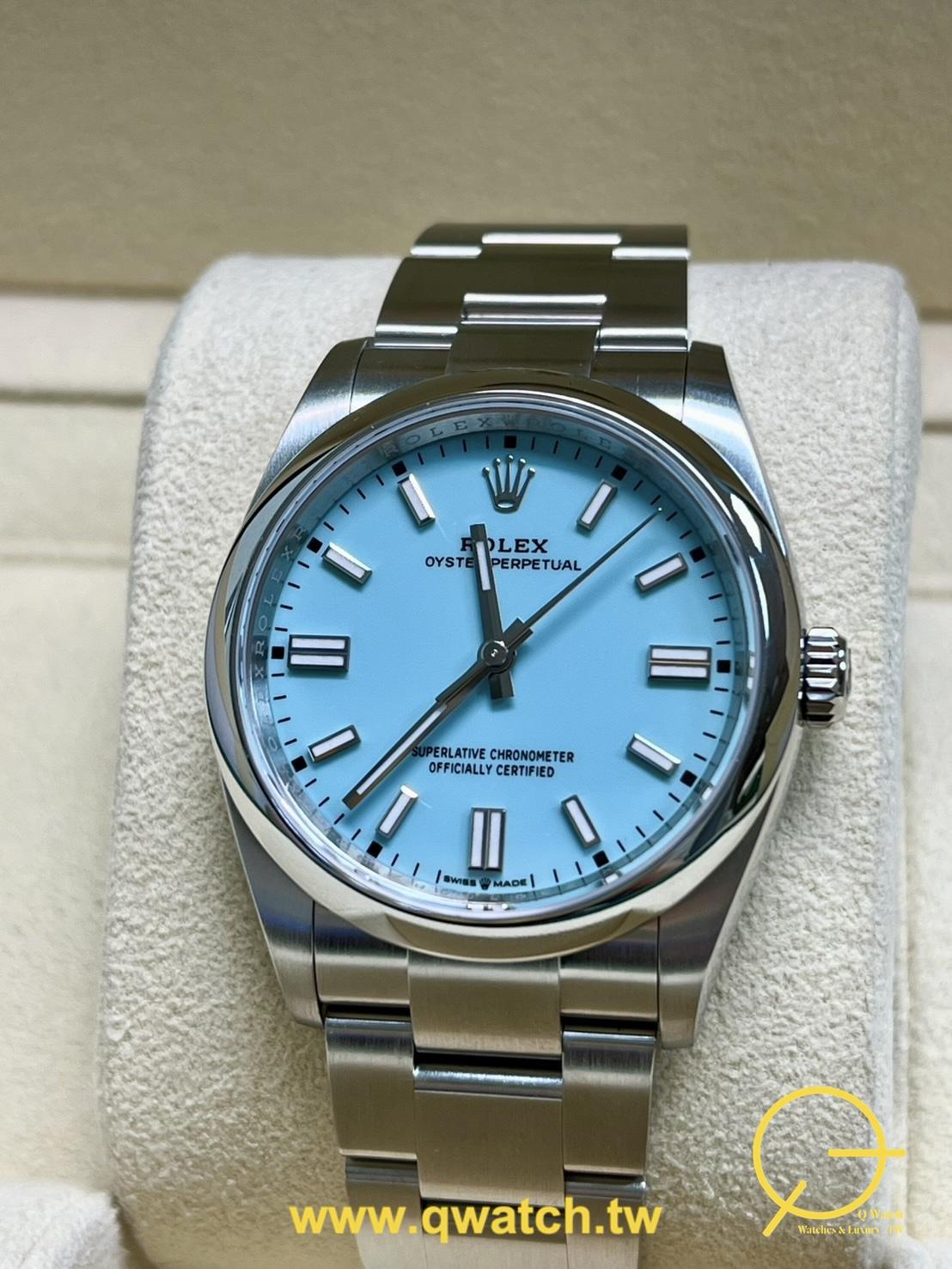 Rolex 勞力士Oyster Perpetual Tiffany藍126000 🔺2025年保卡｜全新品